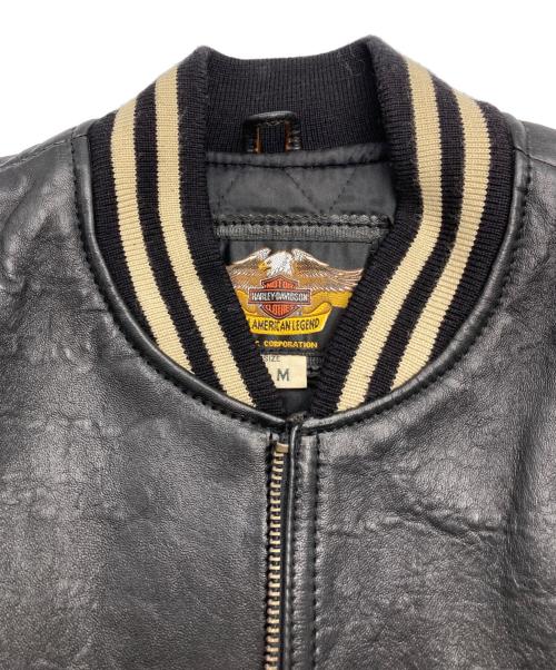 HARLEY-DAVIDSON（ハーレーダビッドソン）HARLEY-DAVIDSON (ハーレーダビッドソン) レザースタジャン ブラック サイズ:Ｍの古着・服飾アイテム