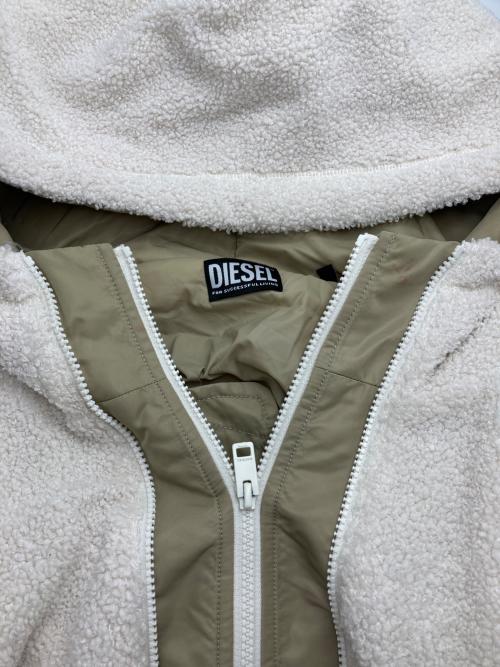 DIESEL（ディーゼル）DIESEL (ディーゼル) G-TEDDYボアコンビジャケット アイボリー×ベージュ サイズ:Ｓの古着・服飾アイテム