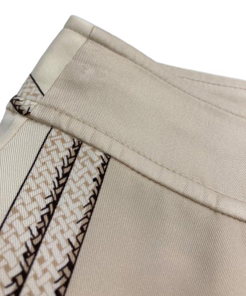 HERMES（エルメス）HERMES (エルメス) シルクスカーフスカート ベージュ サイズ:36の古着・服飾アイテム