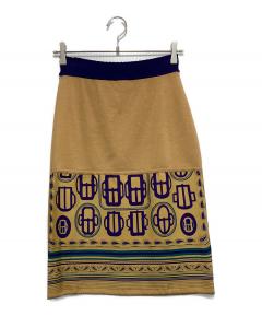 中古・古着通販】HERMES (エルメス) ウールカシミヤスカート グレー