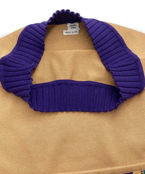 HERMES（エルメス）HERMES (エルメス) スカーフコンビニットスカート ベージュ サイズ:36の古着・服飾アイテム