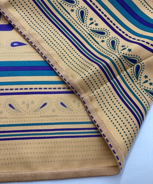 HERMES（エルメス）HERMES (エルメス) スカーフコンビニットスカート ベージュ サイズ:36の古着・服飾アイテム