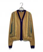 HERMESエルメス）の古着「スカーフコンビジップカーディガン」｜ベージュ