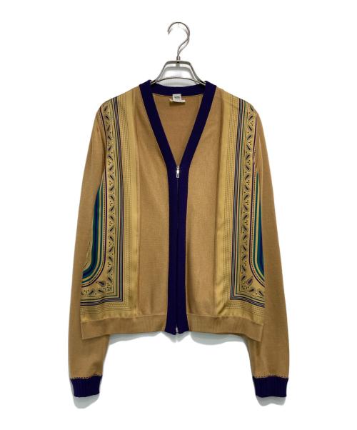 HERMES（エルメス）HERMES (エルメス) スカーフコンビジップカーディガン ベージュ サイズ:38の古着・服飾アイテム