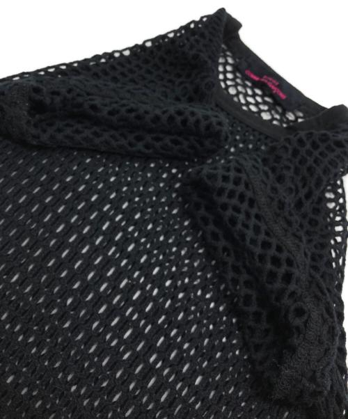 tricot COMME des GARCONS（トリココムデギャルソン）tricot COMME des GARCONS (トリココムデギャルソン) メッシュカットソー ブラック サイズ:Sの古着・服飾アイテム