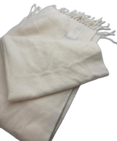 maison kitsune（メゾンキツネ）maison kitsune (メゾンキツネ) BOLD FOX パッチ マフラー ベージュの古着・服飾アイテム