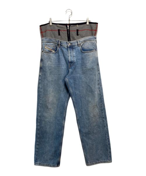 DIESEL（ディーゼル）DIESEL (ディーゼル) LAYERED STRAIGHT JEANS インディゴ サイズ:34の古着・服飾アイテム