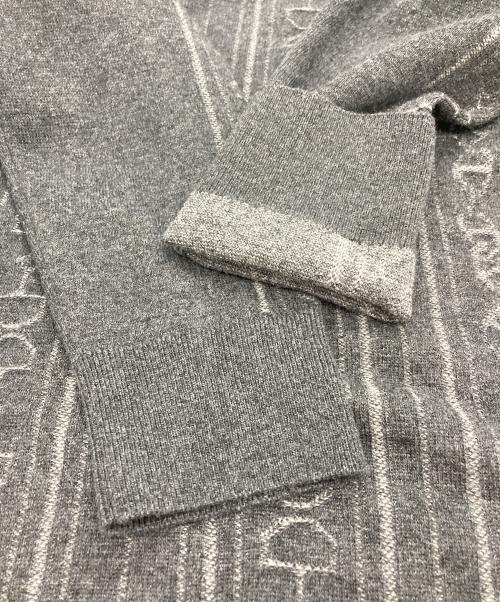 HERMES（エルメス）HERMES (エルメス) シェーヌダンクルカシミヤクルーネックニット グレー サイズ:Mの古着・服飾アイテム