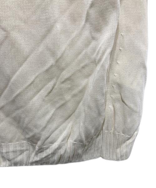 HERMES（エルメス）HERMES (エルメス) ロゴ刺繍S/Sスキッパーニット ホワイト サイズ:LAの古着・服飾アイテム