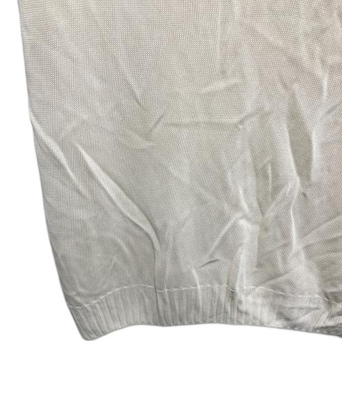 HERMES（エルメス）HERMES (エルメス) ロゴ刺繍S/Sスキッパーニット ホワイト サイズ:LAの古着・服飾アイテム