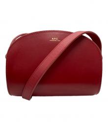 A.P.C.（アーペーセー）の古着「ハーフムーン ショルダーバッグ」｜レッド