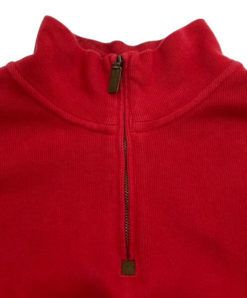 POLO RALPH LAUREN（ポロ・ラルフローレン）POLO RALPH LAUREN (ポロ・ラルフローレン) ハーフジップスウェット レッド サイズ:XLの古着・服飾アイテム