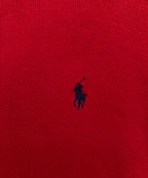 POLO RALPH LAUREN（ポロ・ラルフローレン）POLO RALPH LAUREN (ポロ・ラルフローレン) ハーフジップスウェット レッド サイズ:XLの古着・服飾アイテム