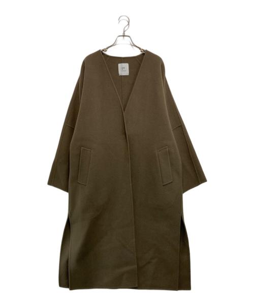 1er Arrondissement（プルミエ アロンディスモン）1er Arrondissement (プルミエ アロンディスモン) ダブルビーバーロングコート ベージュ サイズ:38の古着・服飾アイテム