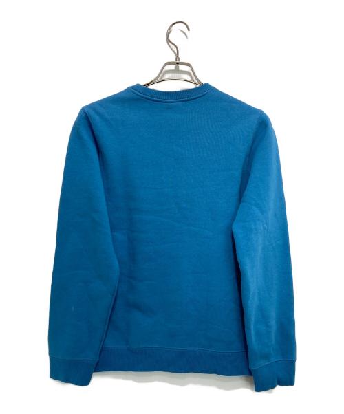 stussy（ステューシー）stussy (ステューシー) センター刺繍ロゴクルーネックスウェット ブルー サイズ:Sの古着・服飾アイテム