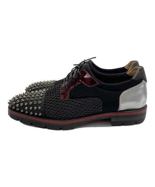 Christian Louboutin（クリスチャン・ルブタン）Christian Louboutin (クリスチャン・ルブタン) スタッズメッシュコンビシューズ ブラック サイズ:41　1/2の古着・服飾アイテム