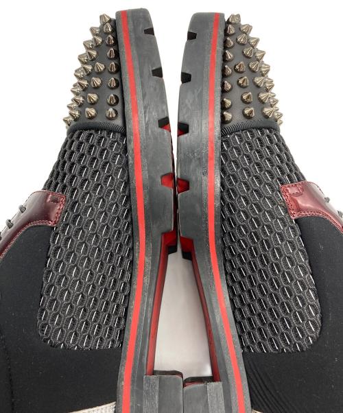 Christian Louboutin（クリスチャン・ルブタン）Christian Louboutin (クリスチャン・ルブタン) スタッズメッシュコンビシューズ ブラック サイズ:41　1/2の古着・服飾アイテム