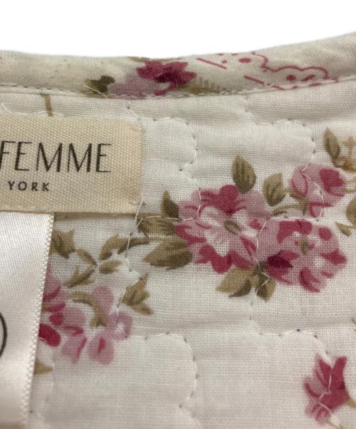 UNE FEMME（ユヌ フェム）UNE FEMME (ユヌ フェム) キルティングジャケット ホワイトの古着・服飾アイテム