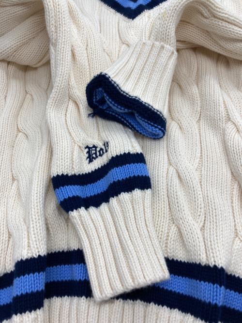 POLO RALPH LAUREN（ポロ・ラルフローレン）POLO RALPH LAUREN (ポロ・ラルフローレン) アイコニッククリケットセーター ホワイト サイズ:XSの古着・服飾アイテム