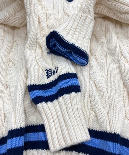 POLO RALPH LAUREN（ポロ・ラルフローレン）POLO RALPH LAUREN (ポロ・ラルフローレン) アイコニッククリケットセーター ホワイト サイズ:XSの古着・服飾アイテム