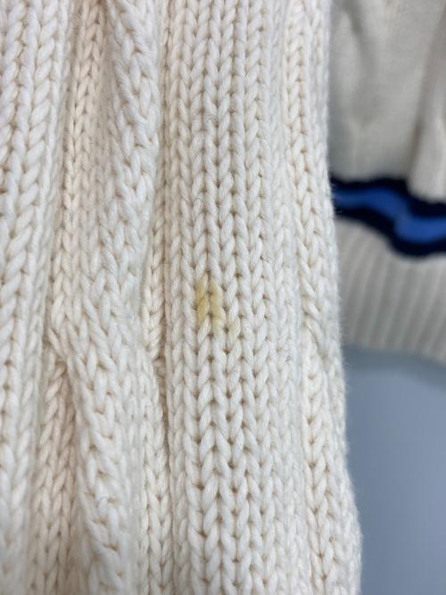 POLO RALPH LAUREN（ポロ・ラルフローレン）POLO RALPH LAUREN (ポロ・ラルフローレン) アイコニッククリケットセーター ホワイト サイズ:XSの古着・服飾アイテム