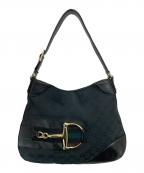 GUCCIグッチ）の古着「ハスラービット GGキャンバス ショルダーバッグ」｜ブラック