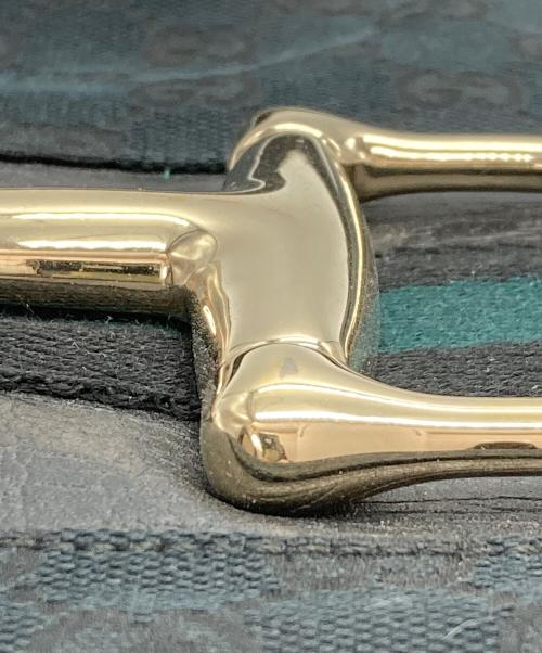 GUCCI（グッチ）GUCCI (グッチ) ハスラービット GGキャンバス ショルダーバッグ ブラックの古着・服飾アイテム