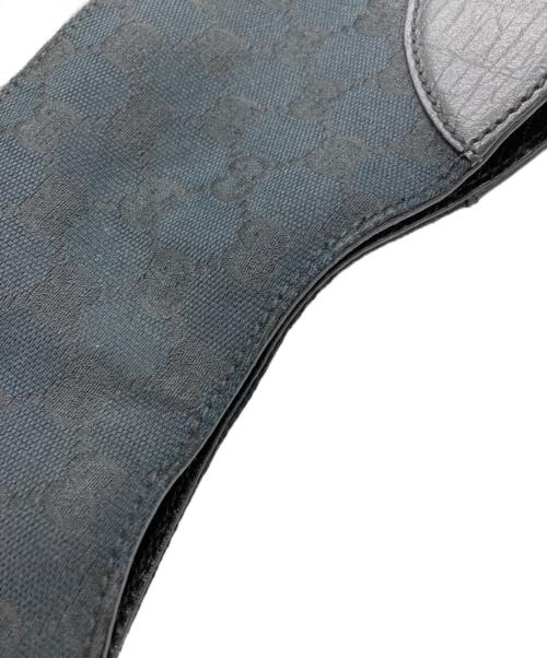 GUCCI（グッチ）GUCCI (グッチ) ハスラービット GGキャンバス ショルダーバッグ ブラックの古着・服飾アイテム