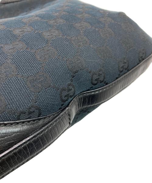 GUCCI（グッチ）GUCCI (グッチ) ハスラービット GGキャンバス ショルダーバッグ ブラックの古着・服飾アイテム