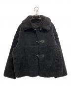 BEAUTY&YOUTHビューティーアンドユース）の古着「ボア*フェイクムートン ループボタンジャケット」｜ブラック