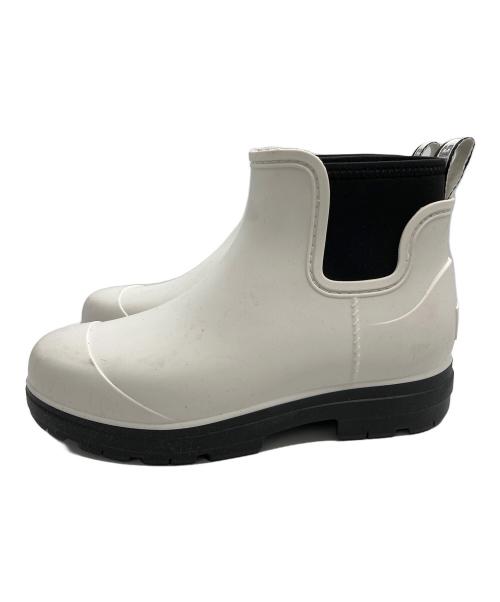 UGG（アグ）UGG (アグ) サイドゴア ラバー レインブーツ ホワイト サイズ:24の古着・服飾アイテム