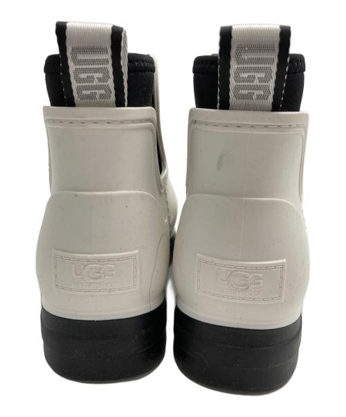 UGG（アグ）UGG (アグ) サイドゴア ラバー レインブーツ ホワイト サイズ:24の古着・服飾アイテム