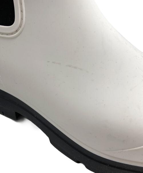 UGG（アグ）UGG (アグ) サイドゴア ラバー レインブーツ ホワイト サイズ:24の古着・服飾アイテム