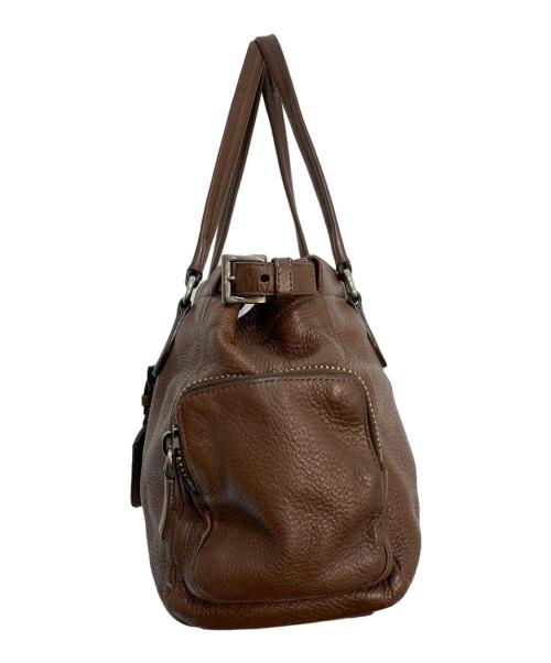 PRADA（プラダ）PRADA (プラダ) レザートートバッグ ブラウンの古着・服飾アイテム