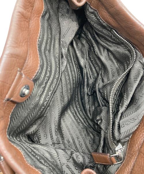 PRADA（プラダ）PRADA (プラダ) レザートートバッグ ブラウンの古着・服飾アイテム