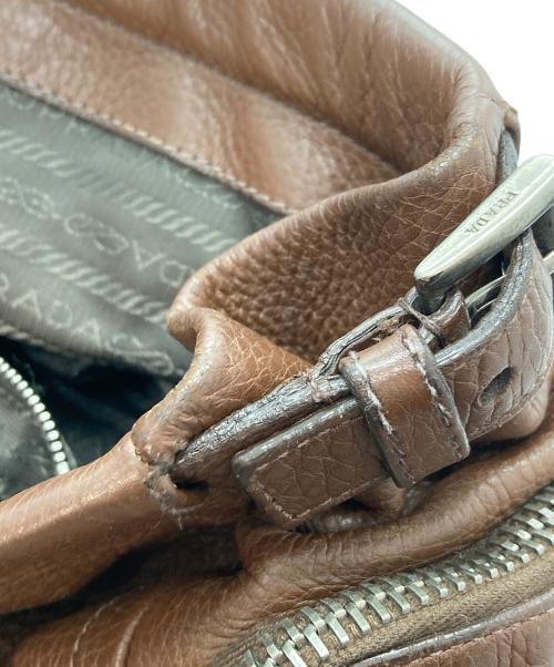 PRADA（プラダ）PRADA (プラダ) レザートートバッグ ブラウンの古着・服飾アイテム