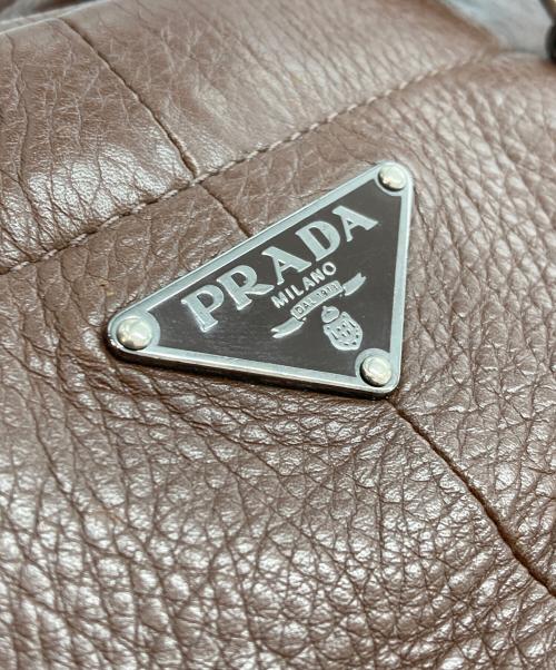 PRADA（プラダ）PRADA (プラダ) レザートートバッグ ブラウンの古着・服飾アイテム