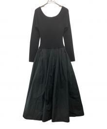 Ron Herman（ロンハーマン）の古着「リブニット切替ボリュームワンピース」｜ブラック