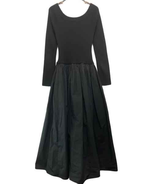 Ron Herman（ロンハーマン）Ron Herman (ロンハーマン) リブニット切替ボリュームワンピース ブラック サイズ:Sの古着・服飾アイテム