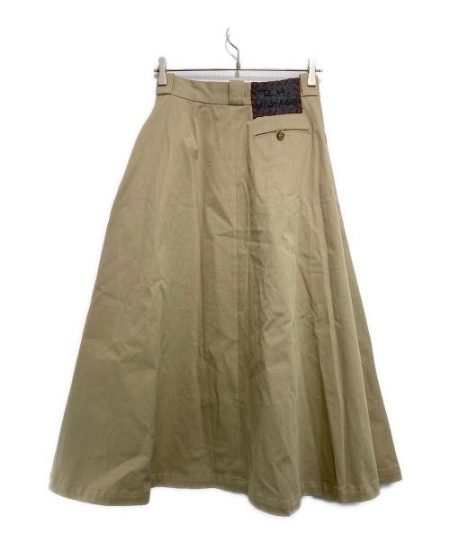 R.H.Vintage（ロンハーマン・ヴィンテージ）R.H.Vintage (ロンハーマン・ヴィンテージ) オーガニックコットン ツイルスカート ベージュ サイズ:Ｓの古着・服飾アイテム