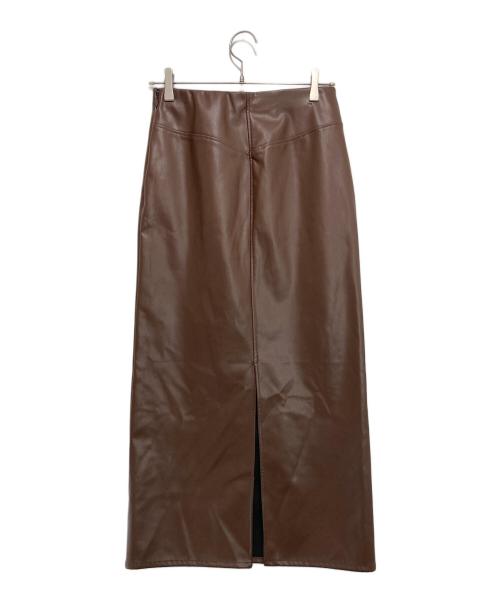 RHC Ron Herman（アールエイチシー ロンハーマン）RHC Ron Herman (アールエイチシー ロンハーマン) フェイクレザー タイトスカート ブラウン サイズ:Sの古着・服飾アイテム