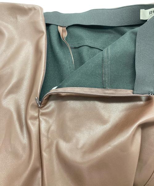 RHC Ron Herman（アールエイチシー ロンハーマン）RHC Ron Herman (アールエイチシー ロンハーマン) フェイクレザー タイトスカート ブラウン サイズ:Sの古着・服飾アイテム