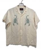 R.H.Vintageロンハーマン・ヴィンテージ）の古着「リネンレーヨンオープンカラーシャツ」｜ベージュ
