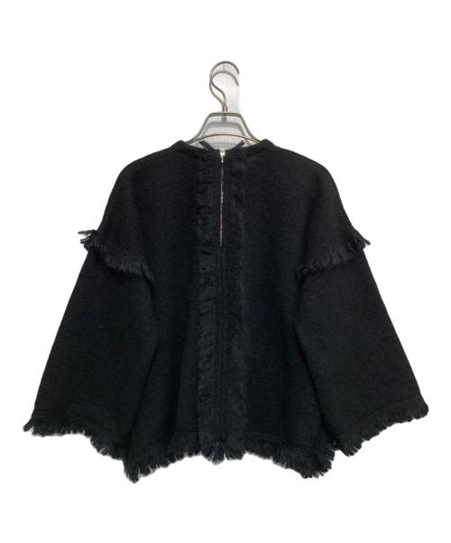 DRAWER（ドゥロワー）Drawer (ドゥロワー) フリンジニット ブラック サイズ:1の古着・服飾アイテム