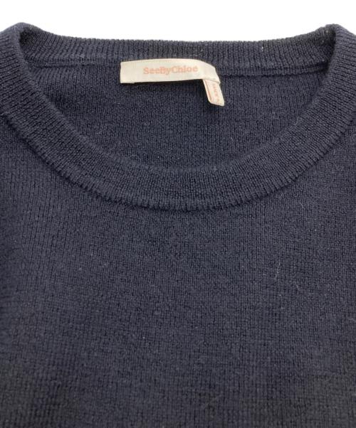 SEE BY CHLOE（シーバイクロエ）SEE BY CHLOE (シーバイクロエ) クルーネックニット ネイビー サイズ:ＸＳの古着・服飾アイテム