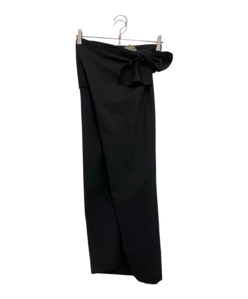 COMME des GARCONS（コムデギャルソン）COMME des GARCONS (コムデギャルソン) [古着]90'S ウールラップスカート ブラック サイズ:Ｍの古着・服飾アイテム