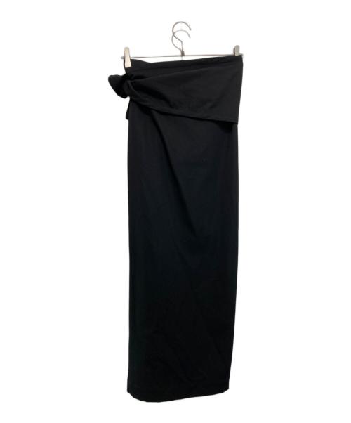 COMME des GARCONS（コムデギャルソン）COMME des GARCONS (コムデギャルソン) [古着]90'S ウールラップスカート ブラック サイズ:Ｍの古着・服飾アイテム