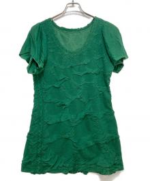 APOC ISSEY MIYAKE（エイポック イッセイミヤケ）の古着「ニットワンピース」｜グリーン