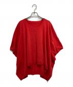 PLEATS PLEASEプリーツプリーズ）の古着「ニットベスト」｜レッド