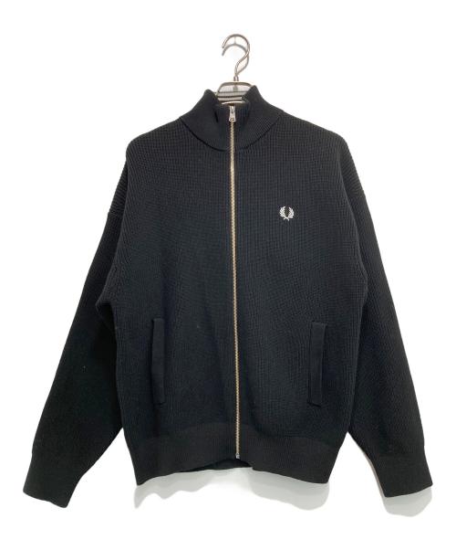 FRED PERRY（フレッドペリー）FRED PERRY (フレッドペリー) BEAMS (ビームス) 別注ドライバーズニット ブラック サイズ:Mの古着・服飾アイテム
